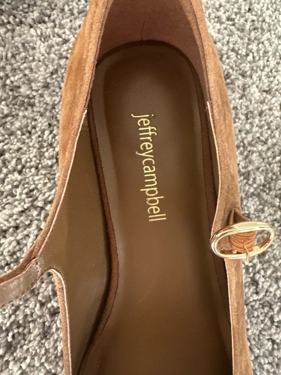 Jeffrey Campbell Suede Mary Jane Flats in Brown - Picture 4 of 4